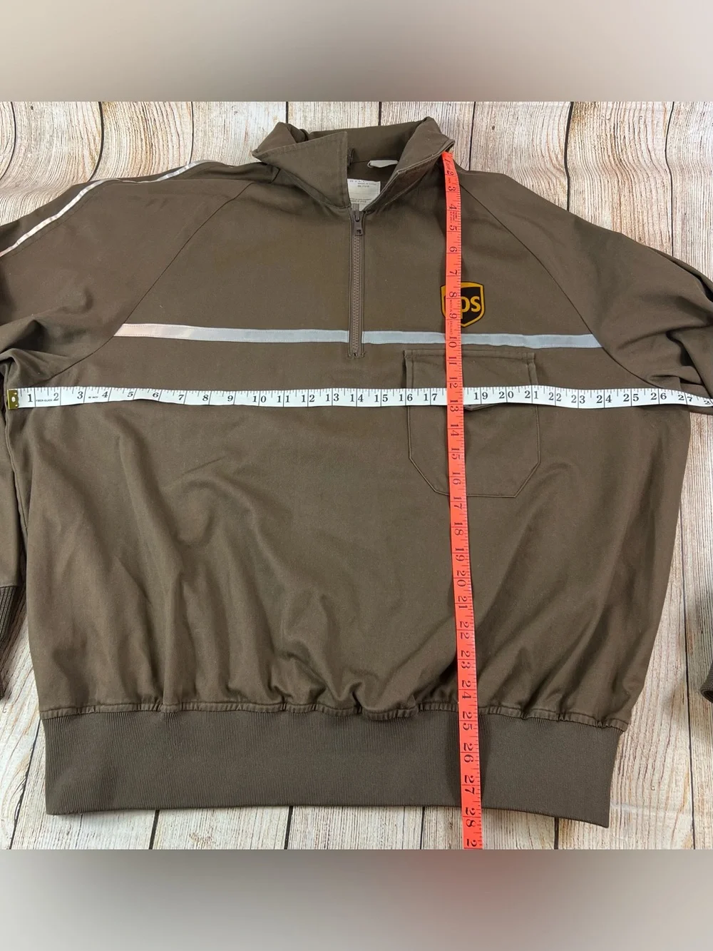 Mens UPS Twin Hill Employee 1/4 Zip Pullover Pocket Jacket Size XL